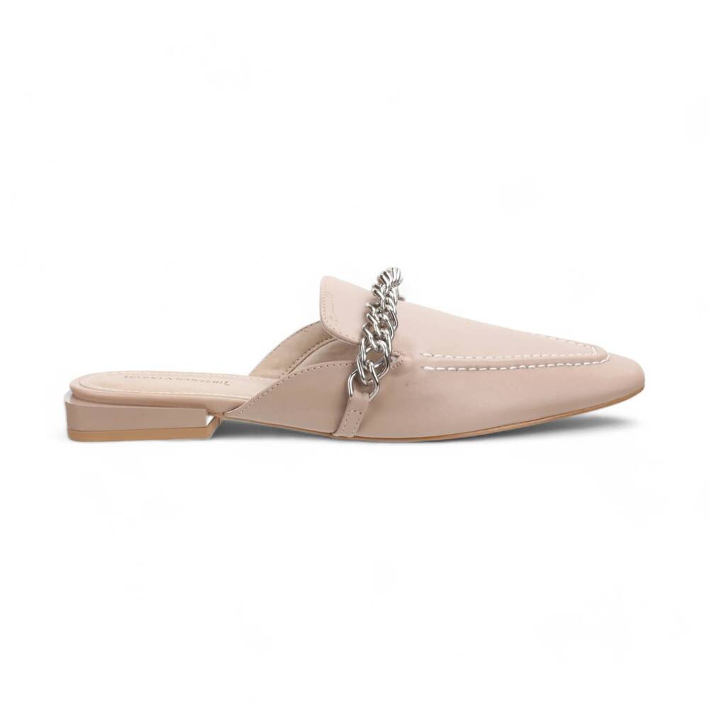 NEW BRUNO MENEGATTI women's constance leather mule in nude